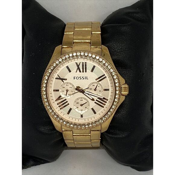 Fossil Cecile AM4483 Women's Gold Stainless Steel Analog Dial Quartz Watch BP761 - Picture 1 of 12